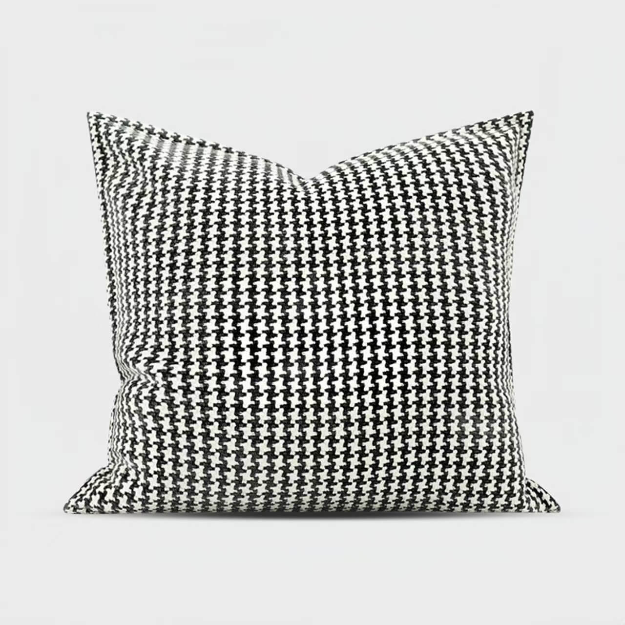 Black and White Cotton Linen Cushion Pillow