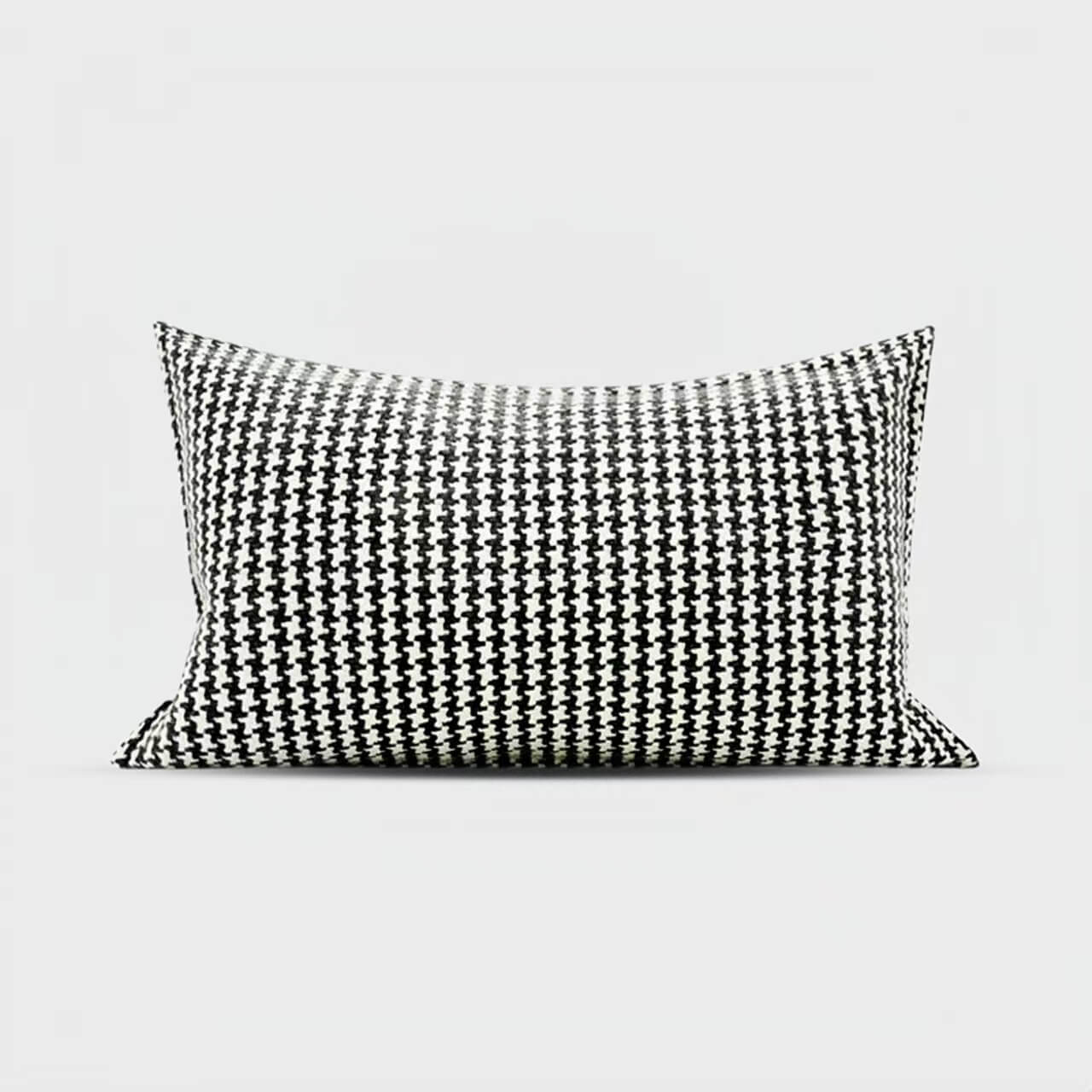 Black and White Cotton Linen Cushion Pillow