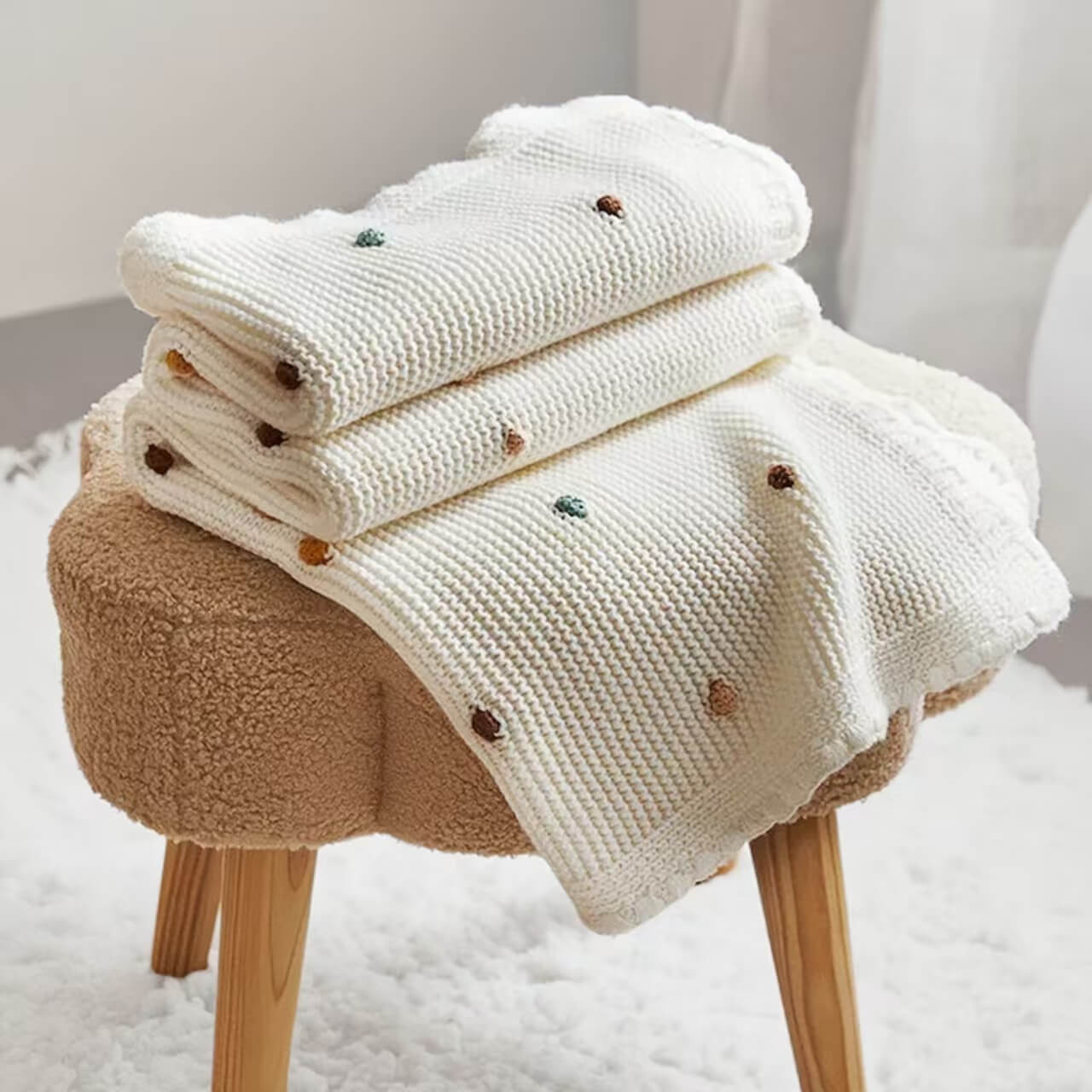 Cotton Crocheted Nap Blanket