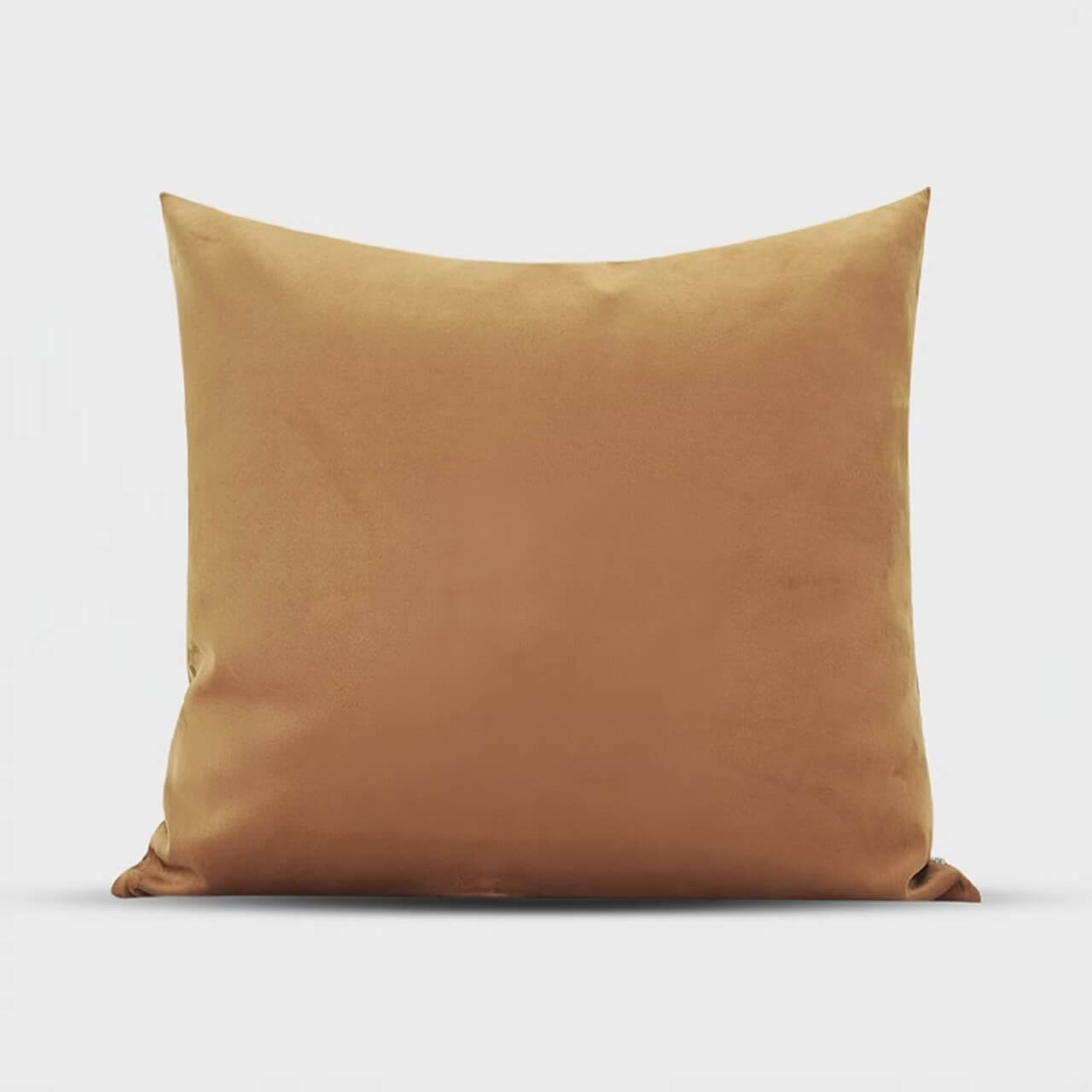 Handwoven Coffee Frosted Leather Square Pillow