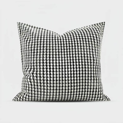 Black and White Cotton Linen Cushion Pillow