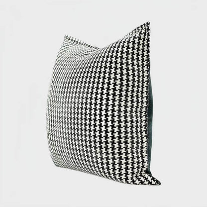 Black and White Cotton Linen Cushion Pillow