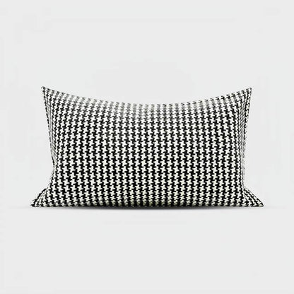 Black and White Cotton Linen Cushion Pillow