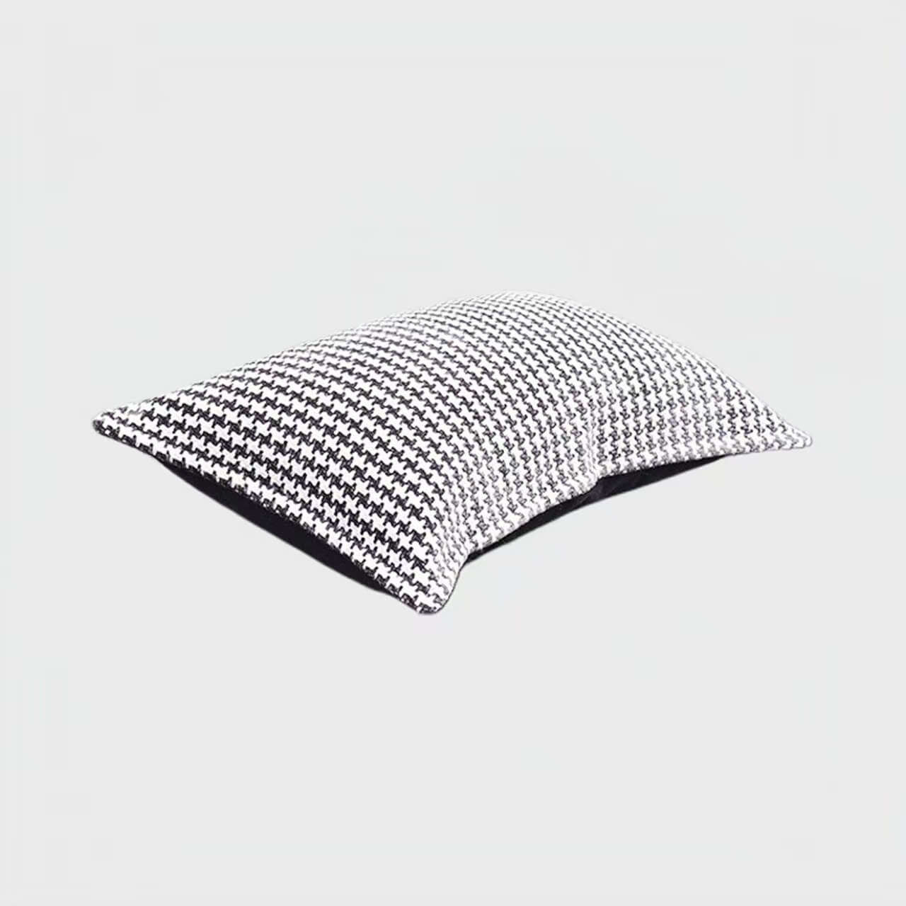 Black and White Cotton Linen Cushion Pillow