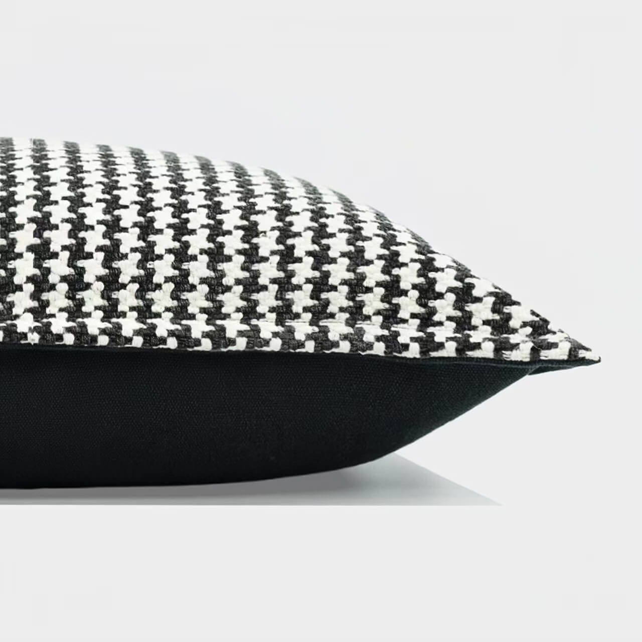 Black and White Cotton Linen Cushion Pillow
