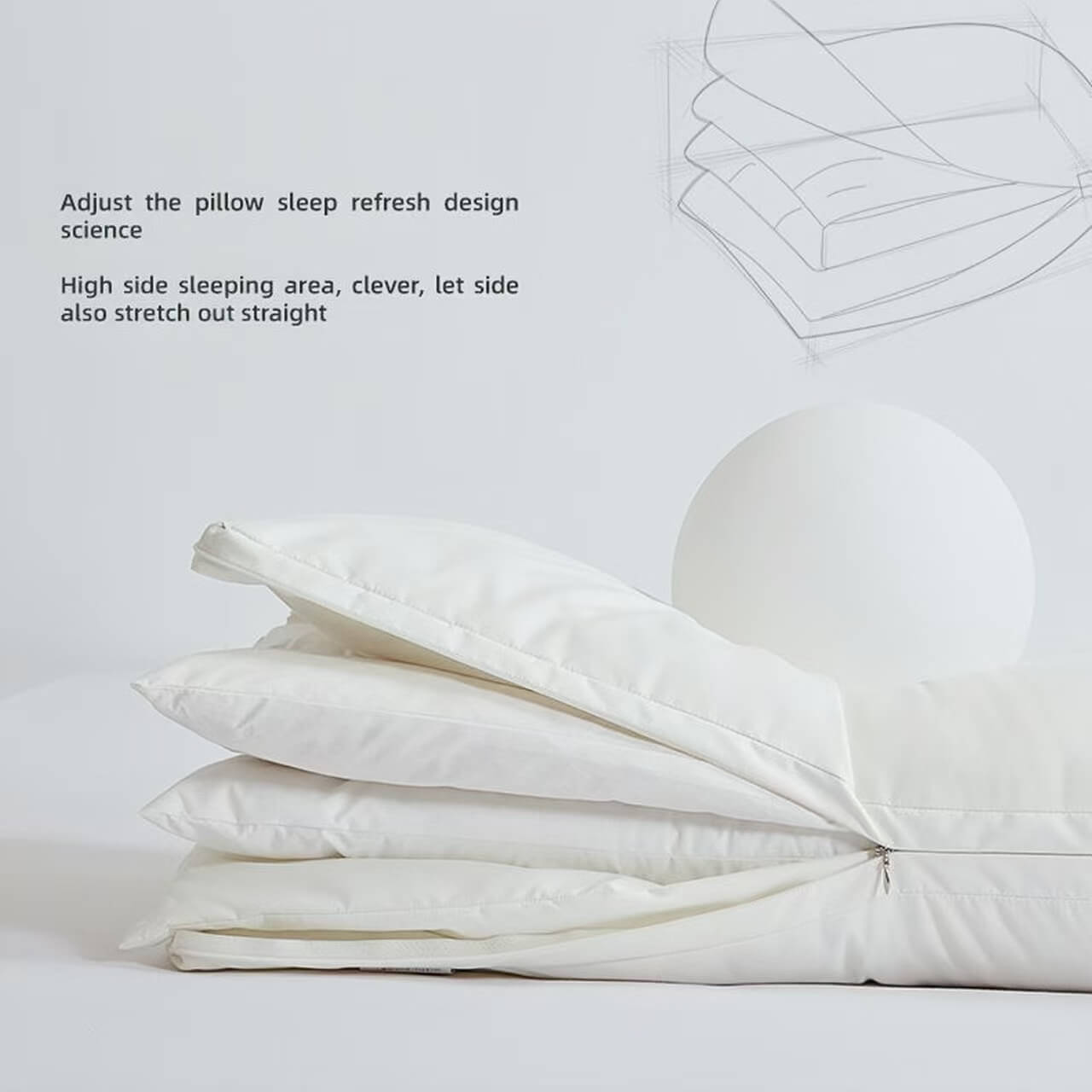 Three-Layer Adjustable Cervical Pillow